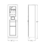 Solaire Medical Evolve Scope Cabinets with Glass Door SEB1927SGLS - 1.0 Each - MDL-MDRSEB1927SGL