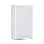 Solaire Medical Evolve Scope Cabinet with Roll-Top Door in White Compression Board, 5-Scope Capacity, 19.25" D x 26.75" W x 48" H, Wall Mounted - SEC1927SRTW - 1 Each
