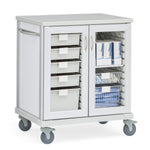 Solaire Medical Roam 2 Carts with Glass Doors SR2CGGS 1.0 Each-MDL-MDRSR2CGGS