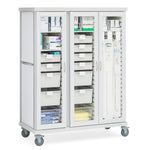 Roam 3 Carts with Glass Doors - SR3G3CG - 1 Each - MDL-MDRSR3G3CG