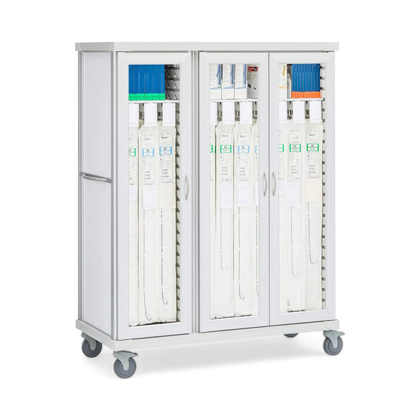 Roam 3 Carts with Glass Doors - SR3GCC - 1 Each - MDL-MDRSR3GCC