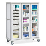 Roam 3 Carts with Glass Doors - SR3GGI - 1 Each - MDL-MDRSR3GGI