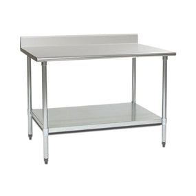 Eagle Group Stainless Steel Worktable with Backsplash and Under-Shelf T2460SB-BS - 1.0 Each