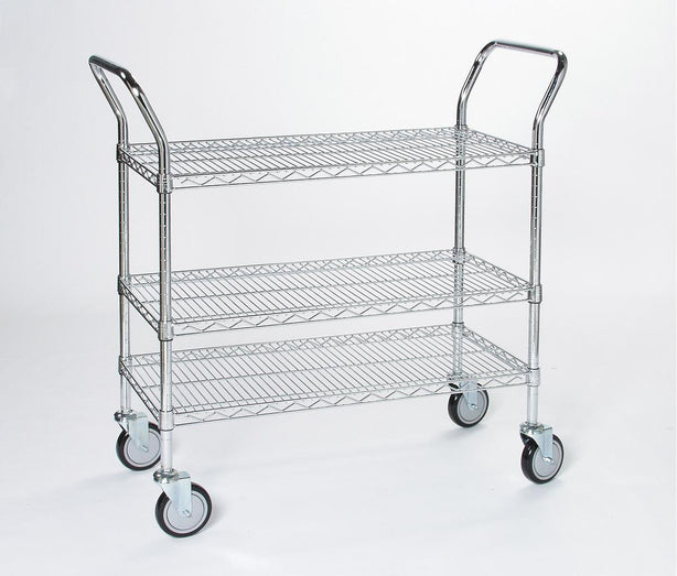 Tarrison Products Ltd Chrome Utility Carts with U-Shaped Chrome Handles - MDRTU21483C