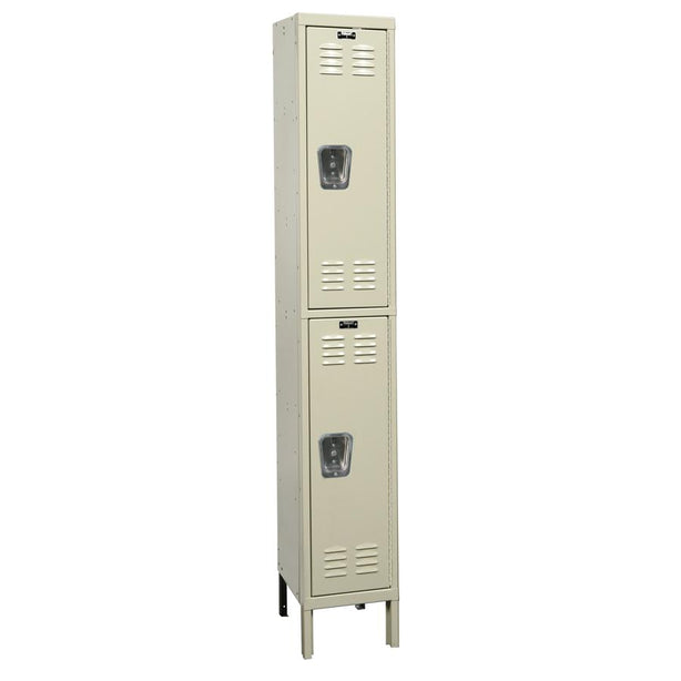 List Industries Fully Assembled Premium Locker, 12" W x 12" D x 78" H, 2-Tier, 1-Wide, Tan - U1228-2A-PT - 1 Each