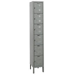 List Industries Fully Assembled Premium Locker, 12" W x 15" D x 78" H, 6-Tier, 1-Wide, Dark Gray - U1258-6A-HG - 1 Each