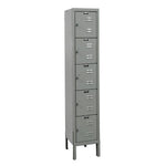 List Industries Fully Assembled Premium Locker, 12" W x 18" D x 66" H, 5-Tier, 1-Wide, Dark Gray - U1286-5A-HG - 1 Each
