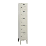 List Industries Fully Assembled Premium Locker, 12" W x 18" D x 66" H, 5-Tier, 1-Wide, Tan - U1286-5A-PT - 1 Each
