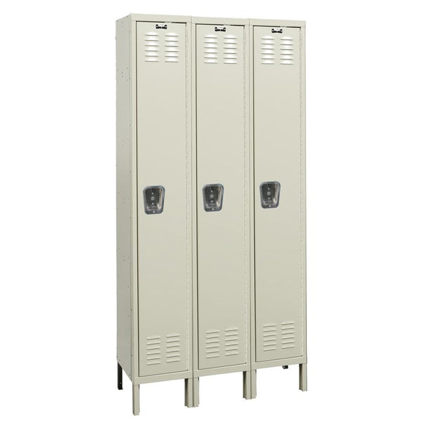 List Industries Fully Assembled Premium Locker, 12" W x 12" D x 78" H, 1-Tier, 3-Wide, Tan - U3228-1A-PT - 1 Each