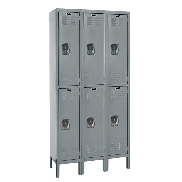 List Industries Fully Assembled Premium Locker, 12" W x 15" D x 78" H, 2-Tier, 3-Wide, Dark Gray - U3258-2A-HG - 1 Each