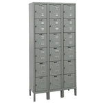 List Industries Fully Assembled Premium Locker, 12" W x 15" D x 78" H, 6-Tier, 3-Wide, Dark Gray - U3258-6A-HG - 1 Each