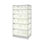 Quantum Storage Systems Clear-View Hulk 24" Containers and Wire Shelving Systems WR7-20-MIXCL 1.0 Each-MDL-MDRWR720MIXCL