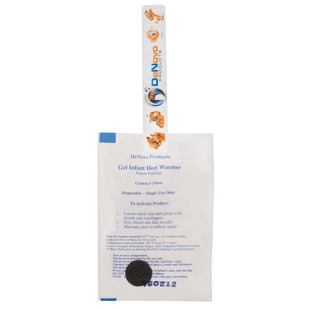 Denovo 355CW Infant Heel Warmer Gel Pack with Metal Disc - MDL-MDS138008 - 100 Each