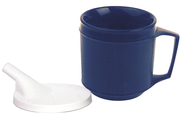 KINSMAN ENTERPRISES Mugs and Bowls Weighted Cup, Tube Lid, 8 oz., Blue - 16043 - 1 Each