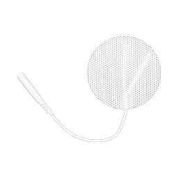 Compass Brands Reusable with Molded Connector Cloth Electrode, Round, 2" Dia., White, 4 per bag - EF2000WC2 - 4 Each