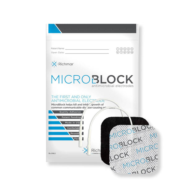 MicroBlock Antimicrobial Cloth Electrodes - 400-877-MIC - 40 Each - MDL-MDSMICRO2X2