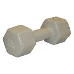 Fabrication Enterprises CanDo Vinyl-Coated Iron Dumbbell, 15 lb., Silver - 10-0560-1 - 1 Each