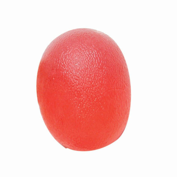 Fabrication Enterprises CanDo Oval Squeeze Ball Hand Exerciser, Gel, Red, Level 3 - MDSP101892
