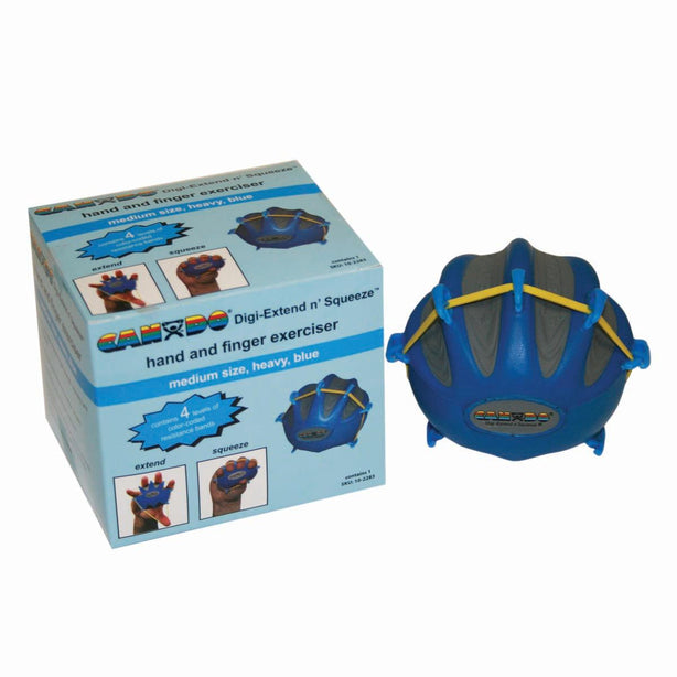 Fabrication Enterprises CanDo Digi-Extend n' Squeeze Hand Exerciser, Blue, Level 4 - MDSP102283