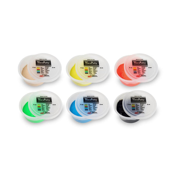 Fabrication Enterprises CanDo TheraPutty Hand Therapy Putty, Antimicrobial, 2 oz. Each, 6-Piece Set - 258136 - 1 Each