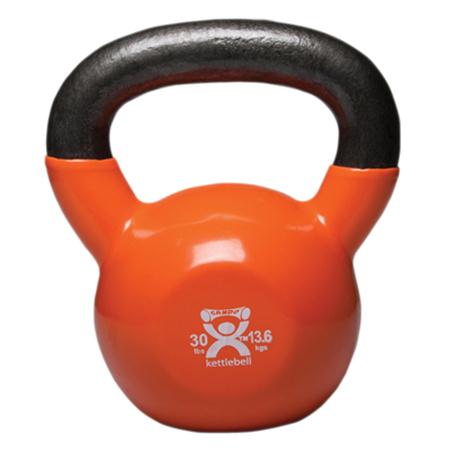 Fabrication Enterprises CanDo Kettleballs Can Do Kettlebell, Vinyl-Coated, Gold, 30 lb. - MDSP103197