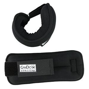 Fabrication Enterprises CanDo Black 2.5-lb. Weight Cuff and Straps Pair - 10-3384-2 - 1 Each