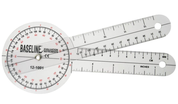Fabrication Enterprises Baseline 360° Plastic Goniometer, ISOM, 8" - MDSP121001