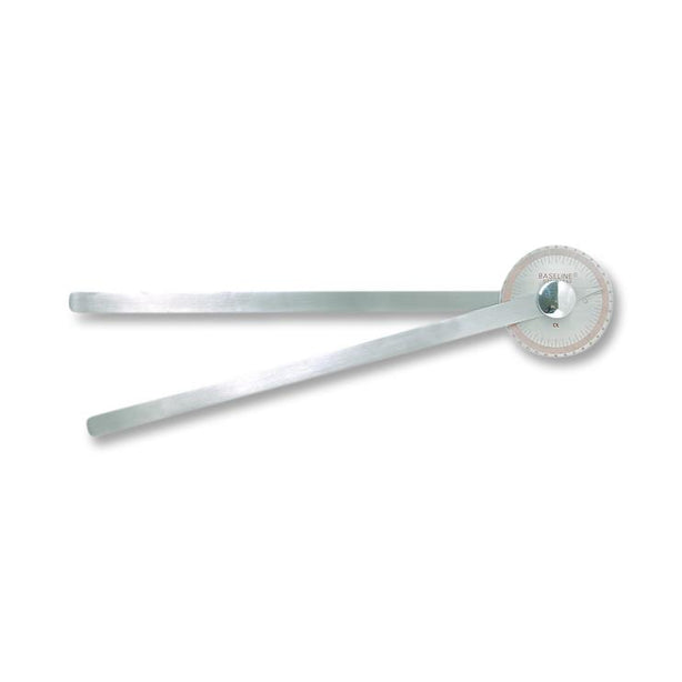 Fabrication Enterprises Baseline Metal 180° Goniometer, Stainless Steel, Arms, 14" - MDSP121050