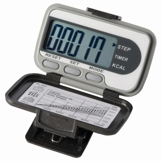Fabrication Enterprises Deluxe Ekho Pedometer, Steps / Distance / Calories / Time - MDSP121942