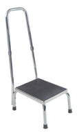 Fabrication Enterprises Chrome Foot Stool with Hand Rail, 11" x 16" Top - 16-1710 - 1 Each