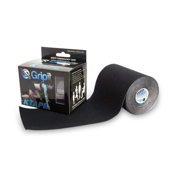 Fabrication Enterprises Gripit Kinesiology Tape, Black, 4" x 5.5 yd. - 24-0136 - 1 Each