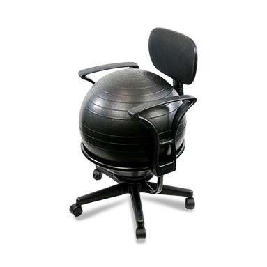 Fabrication Enterprises Cando Metal Ball Chair with 22" (55 cm) Inflatable Exercise Ball and Chair Base - MDSP301791