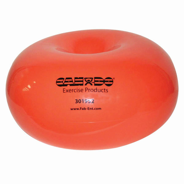 Fabrication Enterprises CanDo Inflatable Donut Ball, Orange, 12" H x 22" Dia. (30 cm H x 55 cm Dia.) - MDSP301952