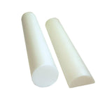 Fabrication Enterprises PE Jumbo Foam Roller, White, Half Round, 8" x 36" - 30-2270 - 1 Each