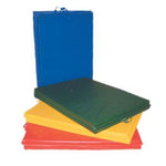 Fabrication Enterprises CanDo Center-Fold Exercise Mat with Handles, 2" Polyurethane Foam, 4' x 6', Red - 38-0200 - 1 Each