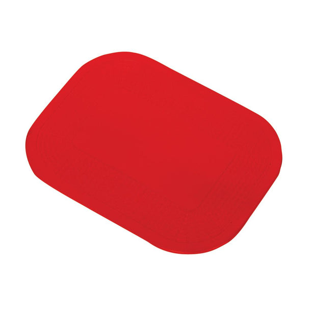 Fabrication Enterprises Dycem Material Rectangular Nonslip Pad, Red, 15" x 18" - 50-1592 - 1 Each