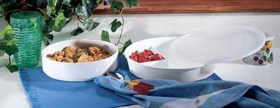 High-Side Dish, Divided, White, Medline with Dividers - 847102001562 - 1 Each