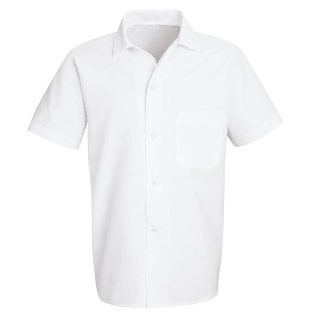 V-F Button Front Chef Shirt, White, Size L - MDT5010WHL - 1 Each