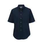 Edwards Garment CO 5230 007 Women's Short Sleeve Poplin Shirt, Navy, Size XS - 1 Each