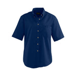 Edwards Garment CO Women's Short Sleeve Poplin Shirt, Navy, Size S - MDT5230071 - 1 Each
