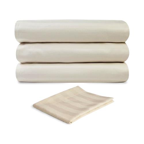 Golden Mills Feels Like Home Reverse Feels-Like-Home-Reversible Sateen Contour Sheet, T250, 1" Stripe, 60" x 80" x 14" - SHGSBAF60X80X14 - 12 Each