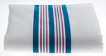 Baby Blanket, White with Pink and Blue Stripe, 85% Cotton/15% Polyester, 30" x 40" (76.2 cm x 1 m), 72 per Case, Kuddle-Up Flannel - MDTPB3B40STR - 1 Each