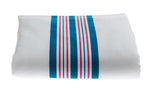 Baby Blanket, White with Pink and Blue Stripe, 100% Cotton, 36" x 40" (91.4 cm x 1 m), Kuddle-Up Flannel - MDTPB4C40STR - 1 Each