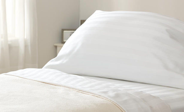 T250 Pillowcase, 1" Stripe, White, 42" x 36", Feels Like Home Reverse Sateen - SHGSAP42X36 - 12 Each