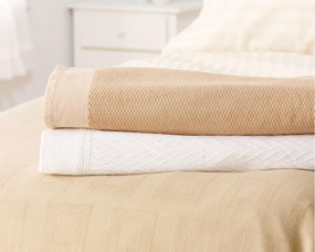 100% Cotton Magnificence Spread Blankets - MB01648WH01 - 1 Each - MDL-MDTSB8C50WHIQ