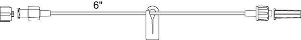 Smiths Medical Standard-Bore IV Extension Set with Luer Lock Connector and Clamp, 6" - MX448L - 1 Each