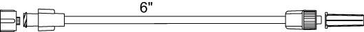 Smiths Medical Standard-Bore Extension Set with Male Luer Lock, 6", 0.7 mL Priming Volume - MX452FL - 1 Each