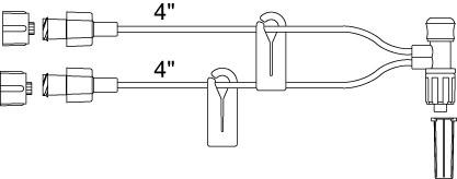 Smiths Medical Ultra Small-Bore IV Extension Set with Y-Type Tubing, 6" - MX453H2L - 50 Each