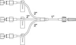 Smiths Medical Ultra Small-Bore Non-DEHP Extension Set, Trifurcated - MX613H - 50 Each