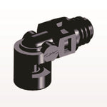 Threaded Elbow Connector, Barbed, Black, 100/Bag - Fits 1/16 inch ID Tubing (0.063 inch, 1.59 mm) x Tapered 10-32 UNF - ME231